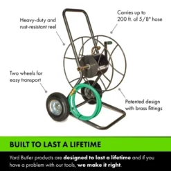 Yard Butler Hose Reel Cart With Wheels - Heavy Duty 200 Foot Metal Hose Reel - Suitable For Gardens, Lawns And Outdoor - IHT-2EZ -Deals Patio Elegance Store GUEST b5747ce0 fd57 4a75 84c0 e9d0ae234fb6