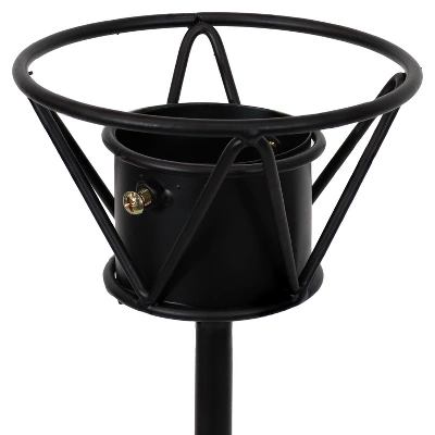 Sunnydaze Decor Sunnydaze Outdoor In-Ground Steel Gazing Globe Stand - 24" - Black 2 Sunnydaze Decor Sunnydaze Outdoor In-Ground Steel Gazing Globe Stand - 24" - Black - Image 2