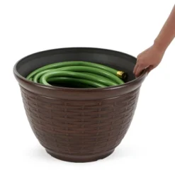 Liberty Garden 100 Foot Wicker High Density Resin Water Hose Storage Pot, Bronze (2 Pack) -Deals Patio Elegance Store GUEST b5d087b6 7243 440e a1c2 7762c850bd73