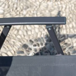 5pc Outdoor Steel Dining Set With Folding Chairs & Square Glass Table Top Gray - Crestlive Products -Deals Patio Elegance Store GUEST b5e2a148 91d4 49a7 be17 a1061bf588e1