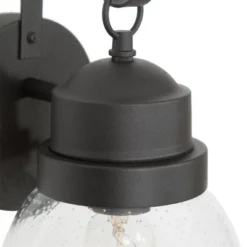 11" Metal/Glass Globe Outdoor Wall Lamp Black - LNC -Deals Patio Elegance Store GUEST b62effaf 7a9a 4cc1 a5ce e5abe7f254d7