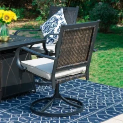 5pc Patio Dining Set With Steel Fire Pit Table & 360 Swivel Chairs - Captiva Designs -Deals Patio Elegance Store GUEST b675f7ed a544 495a 87fd bf8f93945db9