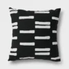 2pk Stripe Outdoor Throw Pillows DuraSeason Fabric™ Black/White - Project 62™