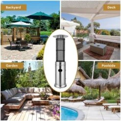Costway 34000 BTU Patio Heaters Stainless Steel Round Propane Glass Tube Flame W/Wheels 17 Costway 34000 BTU Patio Heaters Stainless Steel Round Propane Glass Tube Flame W/Wheels -Deals Patio Elegance Store GUEST b6fdf75c 27e0 4326 b4e8 e88e4abefa05