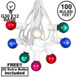 Novelty Lights 100 Feet G30 Globe Outdoor Patio String Lights, White Wire 23 Novelty Lights 100 Feet G30 Globe Outdoor Patio String Lights, White Wire -Deals Patio Elegance Store GUEST b7062fb9 a0eb 4102 bfa7 989a0c2d3f56