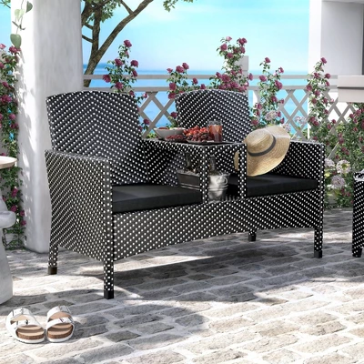 2pc Maksville Aluminum Patio Loveseat & Storage Bench - MiBasics 2 2pc Maksville Aluminum Patio Loveseat & Storage Bench - MiBasics - Image 2