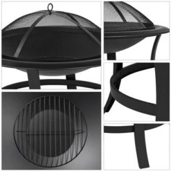 Yaheetech 29" Round Fire Pits Fire Bowl With Spark Screen For Backyard Patio Camping -Deals Patio Elegance Store GUEST b7b457e1 3097 4d2d b322 008c77d227e7