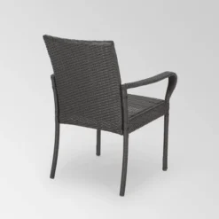 Pala 5pc Wicker Contemporary Dining Set Gray - Christopher Knight Home -Deals Patio Elegance Store GUEST b7ed6682 48ed 4e51 8811 ed7204a13dfa