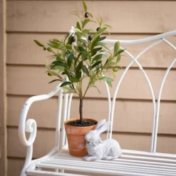 Sullivans Crisp White Metal Garden Bench 36"H White -Deals Patio Elegance Store GUEST b80e3d24 338e 4151 829a 2b3be6f27522