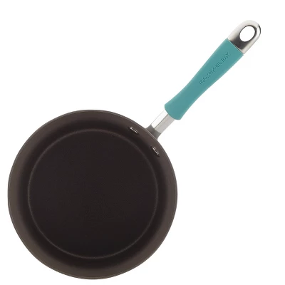 Rachael Ray Cucina 3qt Hard Anodized Nonstick Saucepan With Lid Blue Handles 2 Rachael Ray Cucina 3qt Hard Anodized Nonstick Saucepan With Lid Blue Handles - Image 2