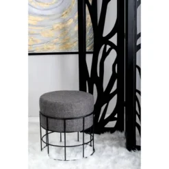 Metal Fabric Patio Garden Stool - Olivia & May -Deals Patio Elegance Store GUEST b8f648c6 c7f6 4e3a 9984 ee2c48692e12