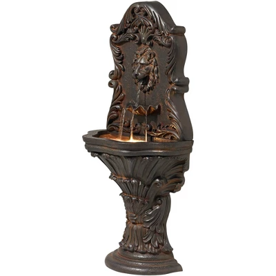 John Timberland Imperial Lion Acanthus Rustic Outdoor Floor Wall Water Fountain With LED Light 50" For Yard Garden Patio Home Deck Porch House Balcony 4 John Timberland Imperial Lion Acanthus Rustic Outdoor Floor Wall Water Fountain With LED Light 50" For Yard Garden Patio Home Deck Porch House Balcony - Image 4