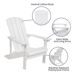 Merrick Lane Set Of 2 All-Weather Adirondack Patio Chairs With Matching Side Table -Deals Patio Elegance Store GUEST b9c2f0b5 5434 442b a8ca befa9e694382