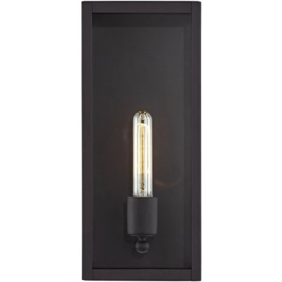 John Timberland Modern Industrial Outdoor Wall Light Fixture Sand Black 14 1/4" Clear Glass For Exterior House Porch Patio Outside 4 John Timberland Modern Industrial Outdoor Wall Light Fixture Sand Black 14 1/4" Clear Glass For Exterior House Porch Patio Outside - Image 4