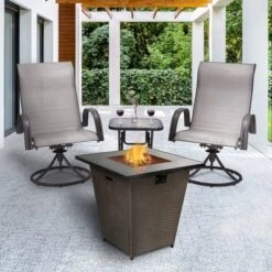 30" Outdoor Propane Gas Square Fire Table Espresso - Teamson Home -Deals Patio Elegance Store GUEST ba6a50be fdfd 406b 96db ce11d6a4df23