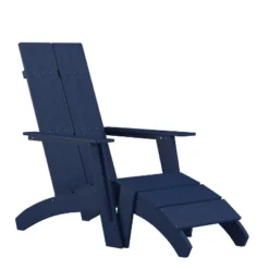 Emma And Oliver Indoor/Outdoor Modern 2-Slat Adirondack Style Chair And Footrest -Deals Patio Elegance Store GUEST bb565761 4067 4a8f 9922 2395380dd498