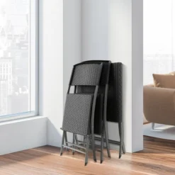 Tangkula 3PCS Patio Bistro Set Folding Wicker Chairs & Table Outdoor Patio Furniture Set -Deals Patio Elegance Store GUEST bb64e775 4d61 43a6 be9c 4ec173c42fdc