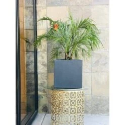 Rosemead Home & Garden, Inc. 12" Wide Kante Lightweight Modern Outdoor Concrete Square Decorative Planter Charcoal Black -Deals Patio Elegance Store GUEST bb6ae340 b9ff 40e0 92f4 8a6c95a67331