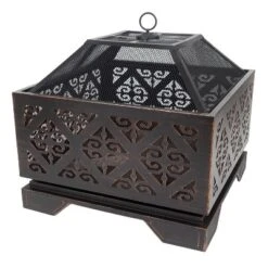 Vienna 26" Square Fire Pit - Pleasant Hearth -Deals Patio Elegance Store GUEST bbc270ff 2406 4a8c a63d f19a1e9620ec