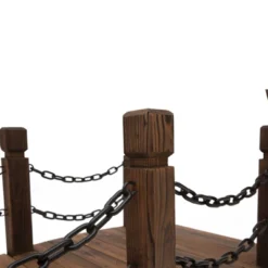 Outsunny 5 Ft Wooden Garden Bridge Arc Footbridge With Metal Chain Railings & Solid Fir Construction, Stained Wood 9 Outsunny 5 Ft Wooden Garden Bridge Arc Footbridge With Metal Chain Railings & Solid Fir Construction, Stained Wood -Deals Patio Elegance Store GUEST bbf68fbc eef0 4414 b1f4 2bdc4ae5a107