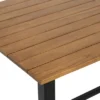 Sunnydaze Decor Sunnydaze European Chestnut Patio Dining Table With Steel Frame - 47.25" W X 31.25" D X 29.75" H