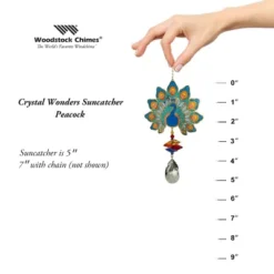 Woodstock Wind Chimes Woodstock Rainbow Makers Collection, Crystal Wonders, 5'' Peacock Crystal Suncatcher CWPEA -Deals Patio Elegance Store GUEST be105115 db94 4cfd bb7f 120fbaa47113