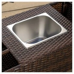 Bahama Wicker Bar Cart - Brown - Christopher Knight Home -Deals Patio Elegance Store GUEST be2a4dbb ecb3 402c 826f 91453bcea04c