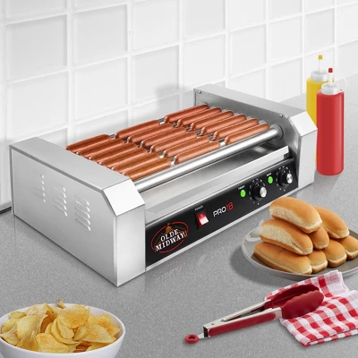 Olde Midway Electric Hot Dog Roller Grill Cooker, Commercial Grade Machine 6 Olde Midway Electric Hot Dog Roller Grill Cooker, Commercial Grade Machine - Image 6