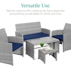 Best Choice Products Set Of 2 Multipurpose Patio Wicker Ottomans W/ Removable Cushions, Steel Frame -Deals Patio Elegance Store GUEST c0b4a44a 7969 482c b400 acbfd56edcc0