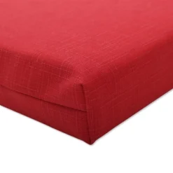2pk Outdoor/Indoor Squared Corners Seat Cushion Set Splash Flame Red - Pillow Perfect