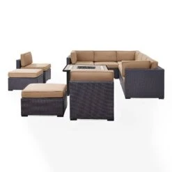 8pc Biscayne Outdoor Steel Conversation Set With Fire Table - Crosley -Deals Patio Elegance Store GUEST c33e13c6 c771 4b02 bdaa 4c3c2dba21f6