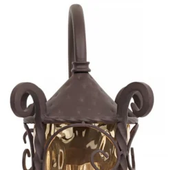 John Timberland Casa Seville Vintage Rustic Outdoor Wall Light Fixture Dark Walnut Scroll 18 1/2" Champagne Hammered Glass For Post Exterior Barn Deck -Deals Patio Elegance Store GUEST c34166e4 cb2e 4e8f 902f 1dbd56855ff0