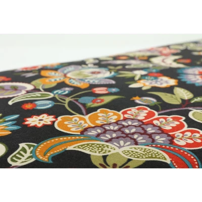 25" Outdoor/Indoor Floor Pillow Telfair Midnight Black - Pillow Perfect 2 25" Outdoor/Indoor Floor Pillow Telfair Midnight Black - Pillow Perfect - Image 2