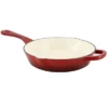Crock-Pot Crock Pot Artisan Enameled 10in Round Cast Iron Skillet In Scarlet Red