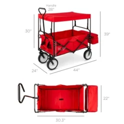 Best Choice Products Folding Utility Cargo Wagon Cart W/ Removable Canopy, Cup Holders -Deals Patio Elegance Store GUEST c4639e51 9c88 40c3 bab9 311904c90dee