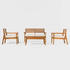 Saracina Home 4pc Mid-Century Modern Slatted Acacia Outdoor Patio Conversation Furniture Set 14 Saracina Home 4pc Mid-Century Modern Slatted Acacia Outdoor Patio Conversation Furniture Set -Deals Patio Elegance Store GUEST c4d7d1d2 081c 481c b87f 5213fd61bac6