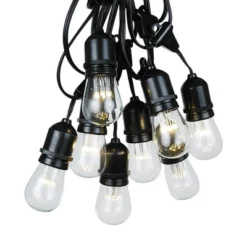 Novelty Lights Edison Outdoor String Lights With 15 Suspended Sockets Black Wire 48 Feet -Deals Patio Elegance Store GUEST c4f2896e d5b2 4f03 8b56 7bda33dfc068