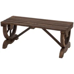 Outsunny 2-Person Garden Bench Outdoor Wagon Wheel Porch Bench For Backyard, Patio, Garden -Deals Patio Elegance Store GUEST c525005d ab3e 470a a40b 8e765b207ae5