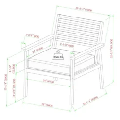 Saracina Home Mid-Century Modern Slatted Outdoor Acacia Arm Chair -Deals Patio Elegance Store GUEST c5373106 fe50 4bc9 a5c2 413de41b73ee 1