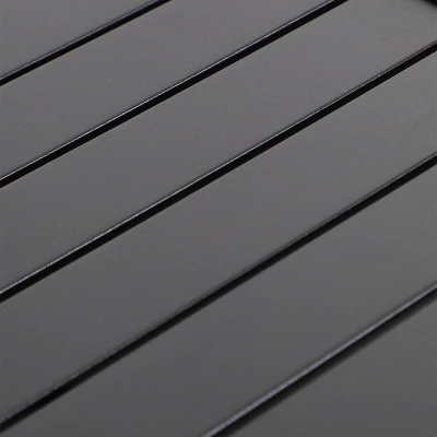 5pc Outdoor Dining Set With Swivel Chairs With Cushions & Round Metal Table With Umbrella Hole - Black - Captiva Designs 5 5pc Outdoor Dining Set With Swivel Chairs With Cushions & Round Metal Table With Umbrella Hole - Black - Captiva Designs - Image 5