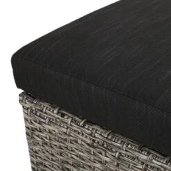 Puerta 2pk Outdoor Wicker Ottomans With Cushions - Black/Dark Gray - Christopher Knight Home -Deals Patio Elegance Store GUEST c6418ad9 55ba 4e1b 8c32 b39f0de62659
