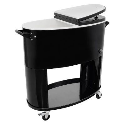 80qt Sporty Oval Rolling Patio Cooler - Permasteel 4 80qt Sporty Oval Rolling Patio Cooler - Permasteel - Image 4