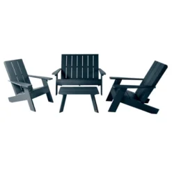 Italica 4pc Outdoor Set With Modern Adirondack Chairs, Double Wide Adirondack Chairs & Table - Highwood 19 Italica 4pc Outdoor Set With Modern Adirondack Chairs, Double Wide Adirondack Chairs & Table - Highwood -Deals Patio Elegance Store GUEST c7287b6e f463 45bb a352 b12107190c4d