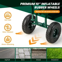 Costway Rolling Garden Cart Outdoor Gardening Workseat With Adjustable Height &Tool Storage 12 Costway Rolling Garden Cart Outdoor Gardening Workseat With Adjustable Height &Tool Storage -Deals Patio Elegance Store GUEST c86dc38b 1e50 4005 93be b054c5110348