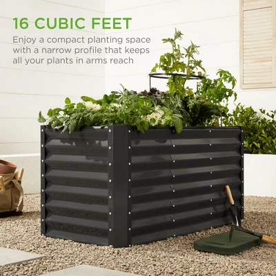 Best Choice Products 4x2x2ft Outdoor Metal Raised Garden Bed, Planter Box For Vegetables, Flowers, Herbs 5 Best Choice Products 4x2x2ft Outdoor Metal Raised Garden Bed, Planter Box For Vegetables, Flowers, Herbs - Image 5