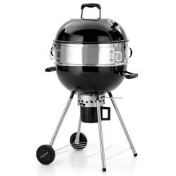 Captiva Designs E02GR013 22" Kettle Charcoal Grill With Pizza Ring And Pizza Stone - Black -Deals Patio Elegance Store GUEST ca367df2 c16b 4a06 b03f 074ef6b66e48