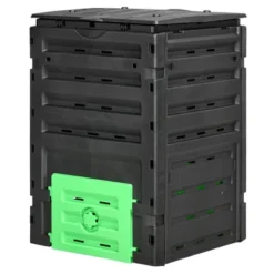 Outsunny 120 Gallon Compost Bin, Large Composter With 80 Vents And 2 Sliding Doors, Lightweight & Sturdy -Deals Patio Elegance Store GUEST caf2b097 5b92 49ce 9b6e 6ba3f3ff95e1