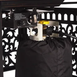 5pc Outdoor Dining Set With 42" Aluminum Square Damask Design Fire Table & Deep Seating Swivel Rocking Chairs - Oakland Living 21 5pc Outdoor Dining Set With 42" Aluminum Square Damask Design Fire Table & Deep Seating Swivel Rocking Chairs - Oakland Living -Deals Patio Elegance Store GUEST cb67ed29 92d4 47c1 9b92 5f44e9b54cb2