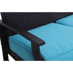 Rattan Wicker Patio Loveseat - Captiva Designs -Deals Patio Elegance Store GUEST cb6f4f2e 0692 4d7f 9056 215324d5f965