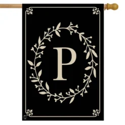 Briarwood Lane Classic Monogram Letter P House Flag Double-Sided 28" X 40"